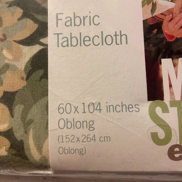 🏡🏡Martha Stewart Fabric Tablecloth Bundle 60 X 104 Oblong NWT Hydrangea - Picture 2 of 7